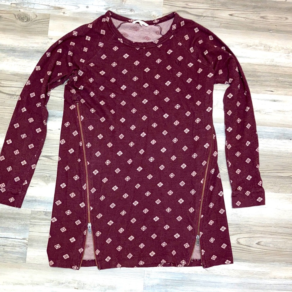 Maroon printed dress